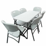 4ft Folding Table & 6 chairs Folding Travel Set