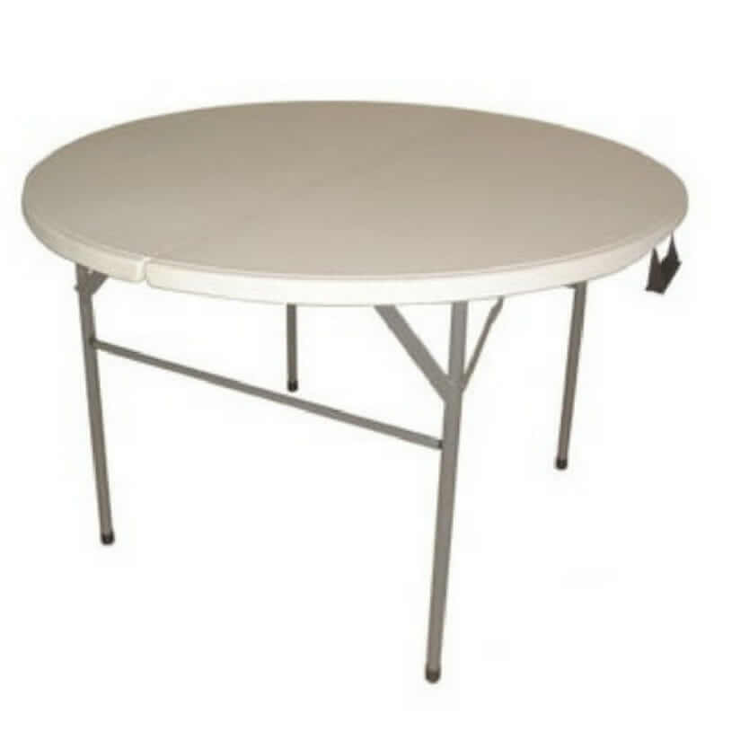 Round Trestle Table Folding, Round Folding Table And Chairs
