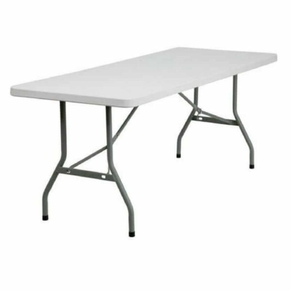 Angled view 6ft folding table
